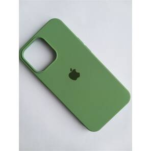 Apple iPhone 13 Pro Uyumlu Lansman Içi Kadife Silikon Logolu Kılıf YEŞİL