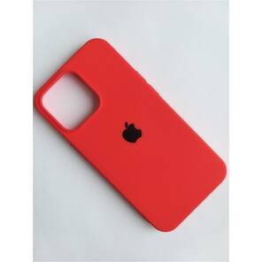 Apple iPhone 13 Pro Uyumlu Lansman Içi Kadife Silikon Logolu Kılıf KIRMIZI