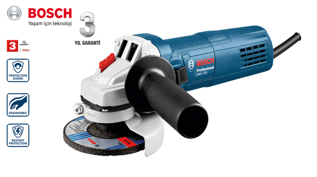 Bosch GWS 750-115 Avuç Taşlama