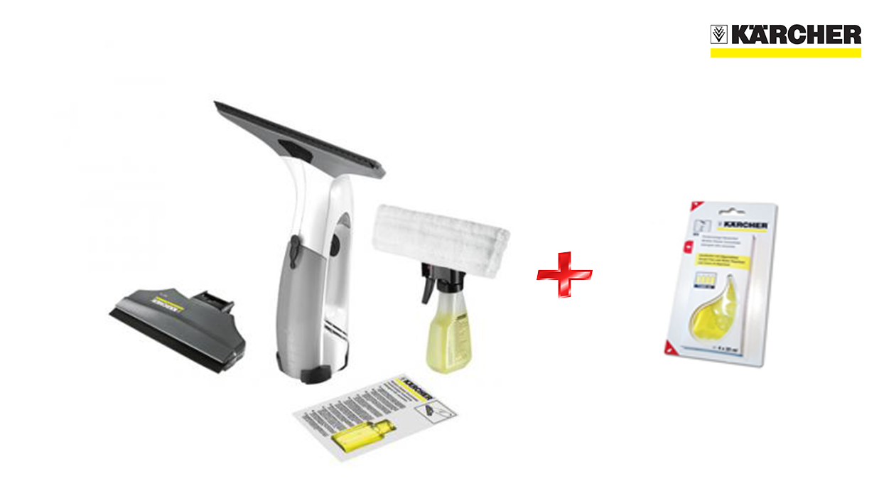 KARCHER WV 75 PLUS CAM TEMİZLEME MAKİNESİ + 1000 ML DETERJAN HEDİYELİ!