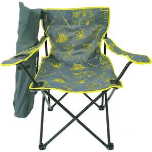 Katlanır Kamp Sandalyesi Desenli Gri