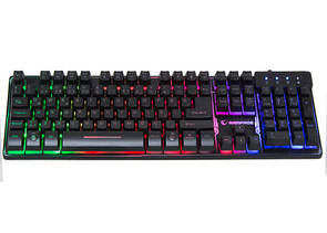 Rampage Titan K9 Siyah USB Gökkuşağı Renkli Aydınlatmalı Q Standart Gaming Oyuncu Klavyesi