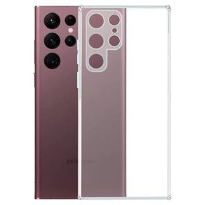 Samsung Galaxy S22 Ultra Kılıf Şeffaf 3D Kamera Lens Korumalı Tıpalı Silikon