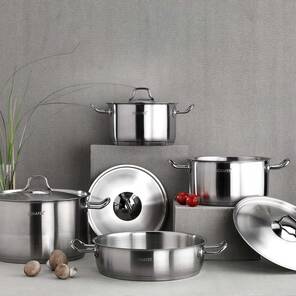 Schafer Flat 8 Parça Inox Çelik Tencere Seti