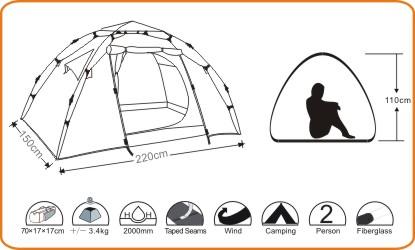 Wildland Mini Moon Nest 200 3 Mevsim 2 Kişilik Kamp Çadırı