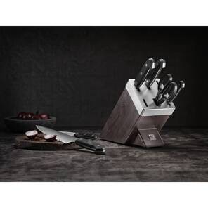 ZWILLING GOURMET BLOK BIÇAK SETİ KENDİNDEN BİLEMELİ | DİŞBUDAK AĞACI | 7-PARÇA