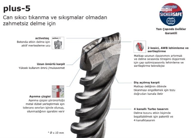 Bosch Sds-Plus-5X 8x210 mm Matkap Ucu
