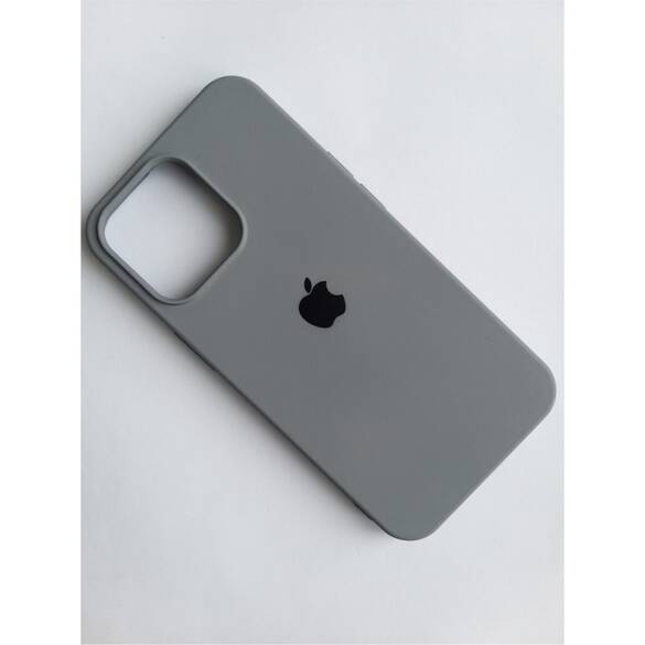 Apple iPhone 13 Pro Uyumlu Lansman Içi Kadife Silikon Logolu Kılıf GRİ