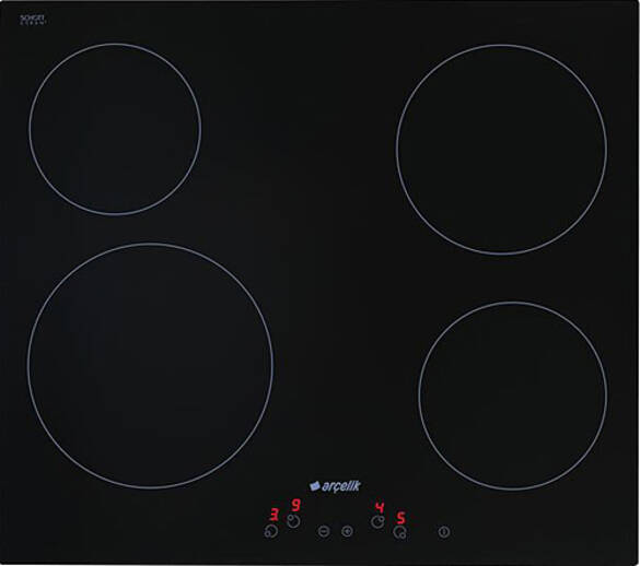 Arçelik OV 643 T Siyah Vitroseramik Elektrikli Ankastre Ocak