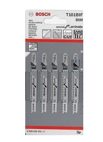 Bosch - Laminant İçin Özel T 101 Bıf Dekupaj Testeresi Bıçağı - 5'Li Paket