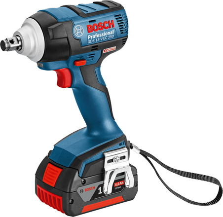 Bosch GDS 18 V-EC 250 Akülü Darbeli Somun Sıkma 2 x 4,0 Ah