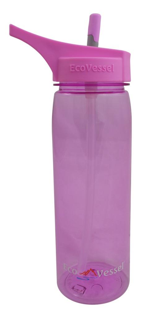 Eco Vessel Tritan Plastik Termos 0.75 Litre-PEMBE