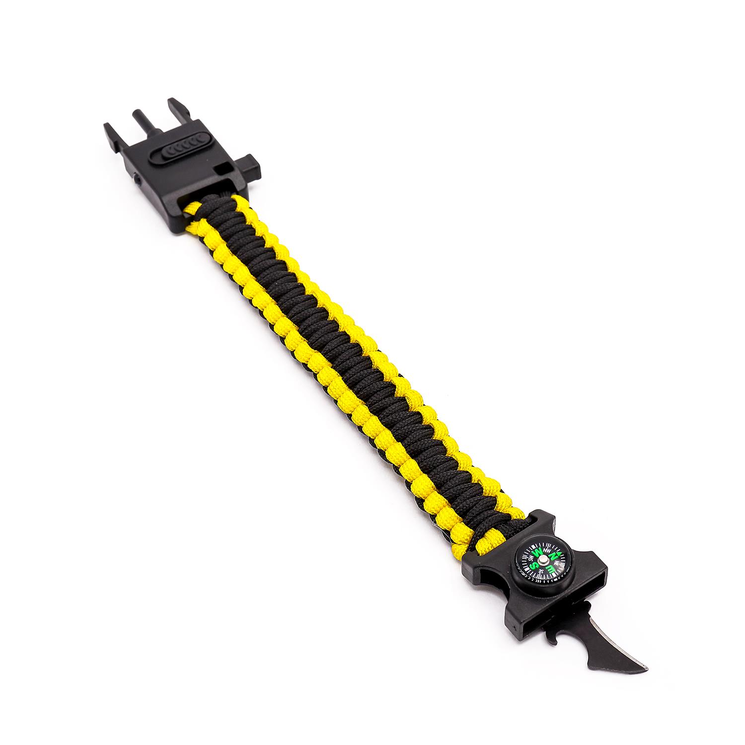 FreeCamp Halti Pusulalı Paracord-SARI-SİYAH