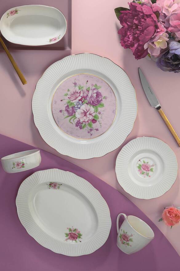 Kütahya Porselen Bone İlay 28 Parça 6 Kişilik Kahvaltı Takımı