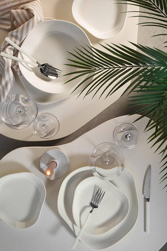 Kütahya Porselen Skallop 18 Parça 6 Kişilik Yemek Takımı