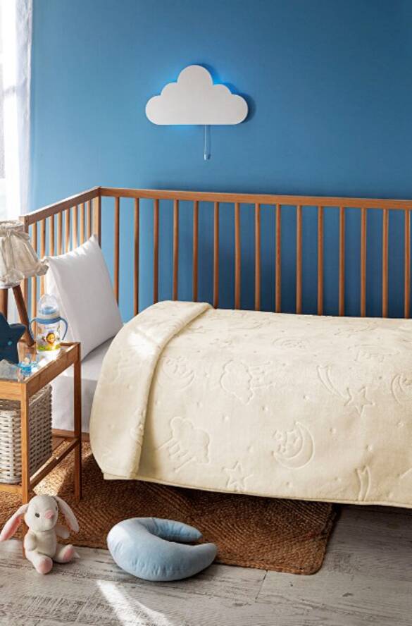 Özdilek Embos Bebek Battaniyesi 100x120 KREM RENK