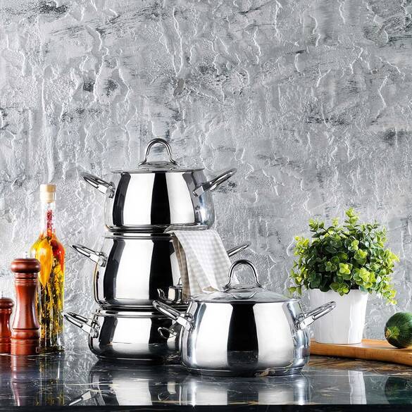 Schafer Trendy 8 Parça Inox Çelik Tencere Seti