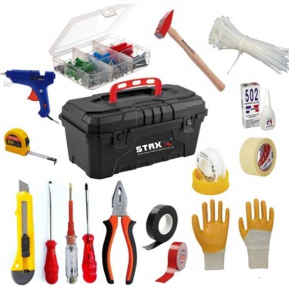 Staxx Power 24 Çeşit 352 Parça + Full Alet Hırdavat Takım Çantası Usta Seti