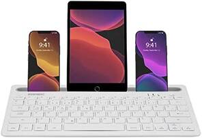 Everest KB-BT82 Beyaz/Gümüş Bluetooth Ultra İnce+Şarjlı Q Mac/Win/Android/Ios Uyumlu Kablosuz klavye