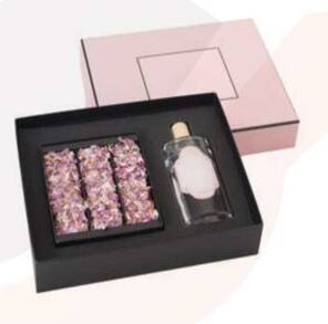 Gül Yapraklı Lokum + Kolonya Seti