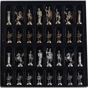 Küçük Boy Metal Roma Satranç Taşı Parlak