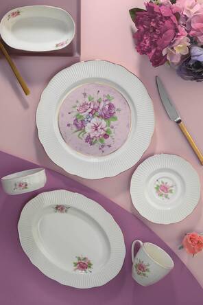 Kütahya Porselen Bone İlay 28 Parça 6 Kişilik Kahvaltı Takımı