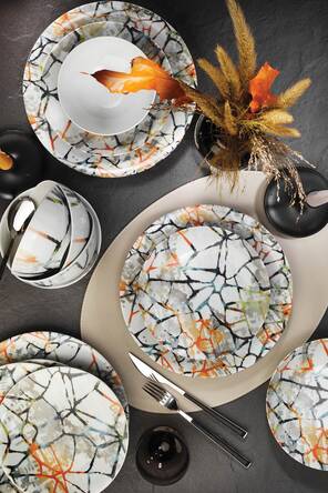 Kütahya Porselen Zeugma 24 Parça 6 Kişilik Yemek Takımı