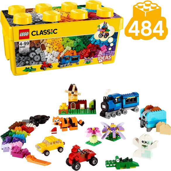 LEGO® Classic 484 Parçalık Orta Boy Yaratıcı Yapım Kutusu (10696) - Çocuk Oyuncak Yapım Seti